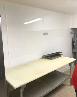 renovation du mur du fournil d'une boulangerie